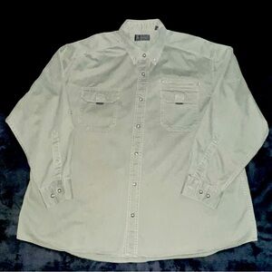 Redhead Men’s Long Sleeve 3 Front Chest Pockets Button Down Shirt 3XL Green